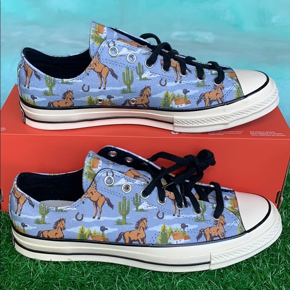 CONVERSE CHUCK 70 OX WASHED DENIM/MULTI/EGRET MEN’ - Picture 2 of 16